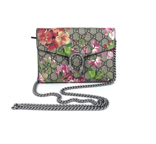 Gucci Supreme Mini Dionysus Blooms Wallet-On-Chain Bag