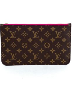 Louis Vuitton Monogram Neverfull Pochette Clutch Pivoine