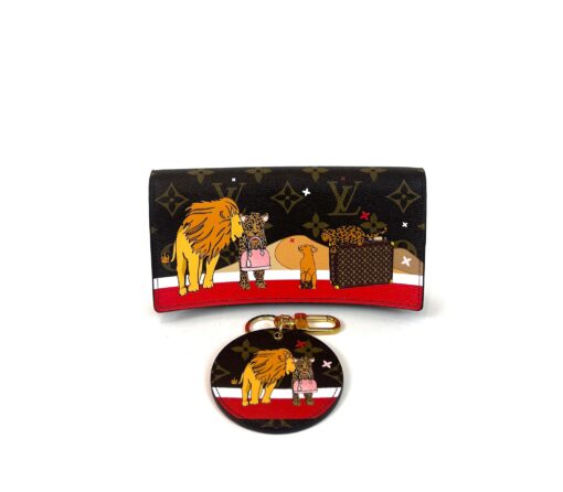 Louis Vuitton 2018 Holiday Animation Sarah Wallet and Keychain/Charm Set