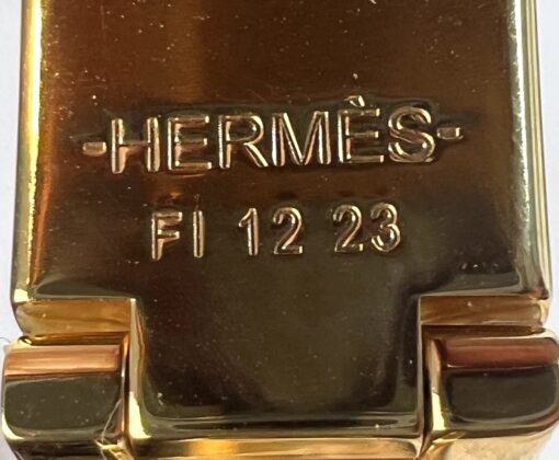 Hermes Clic H Maroon Glace and Gold GM Bracelet 13