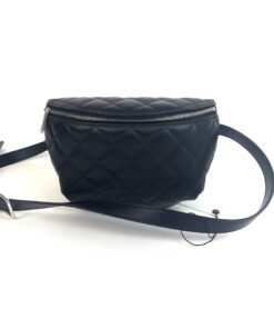 Chanel Black Quilted Leather Uniform Bum Bag Crossbody Sling Series 31