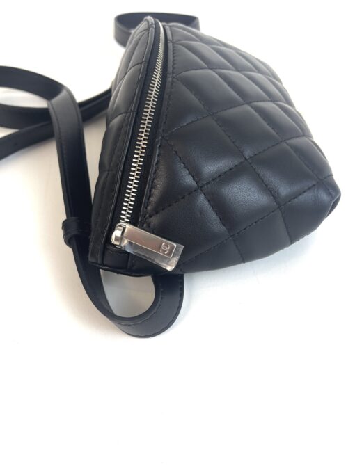 Chanel Black Quilted Leather Uniform Bum Bag Crossbody Sling Series 32 12