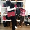 Chanel Medium Boy Dark Pink Chevron Lambskin Leather Ruthenium 4