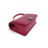 Chanel Medium Boy Dark Pink Chevron Lambskin Leather Ruthenium 14