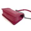 Chanel Medium Boy Dark Pink Chevron Lambskin Leather Ruthenium 15