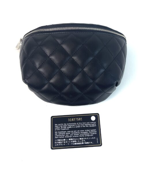 Chanel Black Quilted Leather Uniform Bum Bag Crossbody Sling Series 31 6