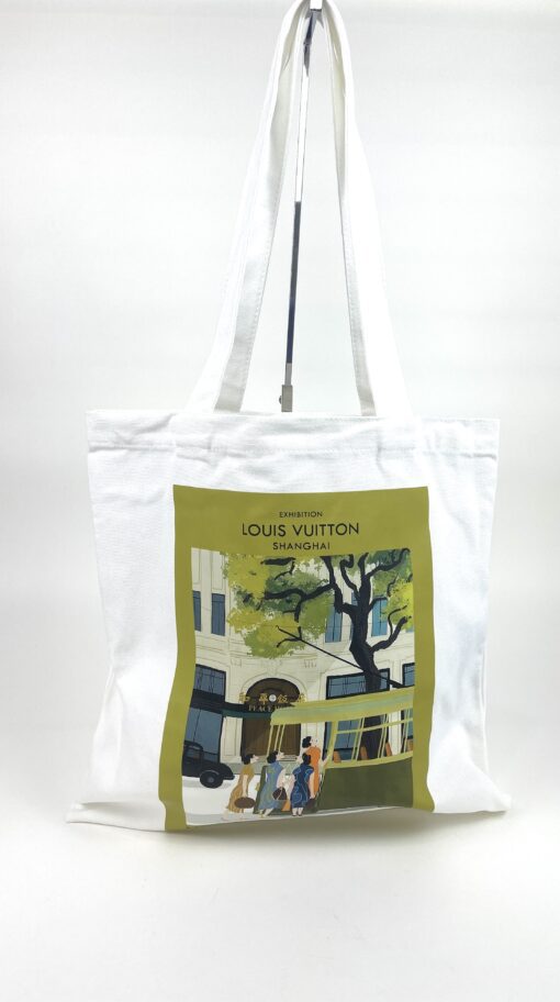 Louis Vuitton Voyagez Shanghai 2018 Limited Edition Exhibition Canvas Tote Bags Green