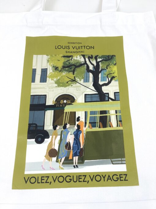 Louis Vuitton Voyagez Shanghai 2018 Limited Edition Exhibition Canvas Tote Bags Green - Image 6