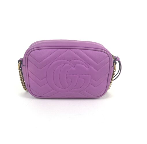 Gucci Marmont Mini Crossbody Candy Mousse Pink/Purple Gold Hardware 3