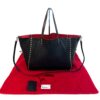 Valentino Garavani Rockstud Reversible Black Red Leather Tote 4