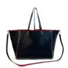 Valentino Garavani Rockstud Reversible Black Red Leather Tote 11