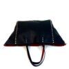 Valentino Garavani Rockstud Reversible Black Red Leather Tote 7