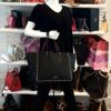 Valentino Garavani Rockstud Reversible Black Red Leather Tote 3