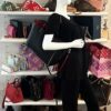 Valentino Garavani Rockstud Reversible Black Red Leather Tote 2
