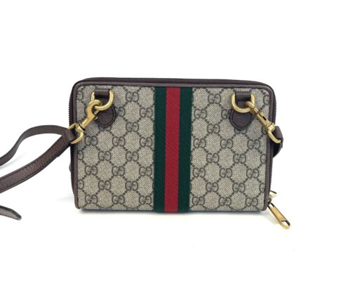 Gucci Supreme Monogram Web Ophidia Double Zip Shoulder Bag Beige New Acero 3