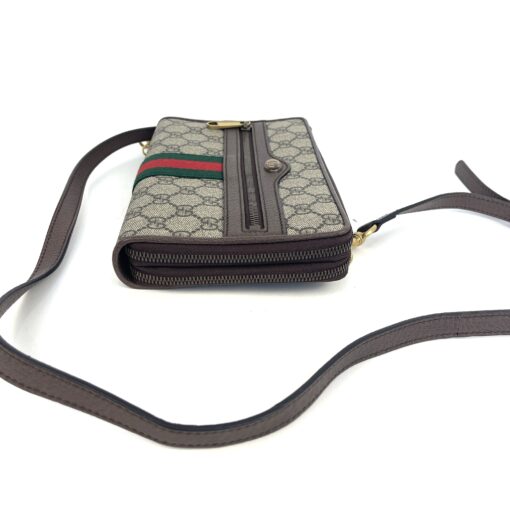 Gucci Supreme Monogram Web Ophidia Double Zip Shoulder Bag Beige New Acero 25