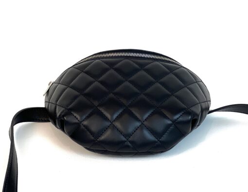 Chanel Black Quilted Leather Uniform Bum Bag Crossbody Sling Series 32 15