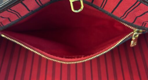 Louis Vuitton Neverfull Damier Ebene MM Cerise Red 13