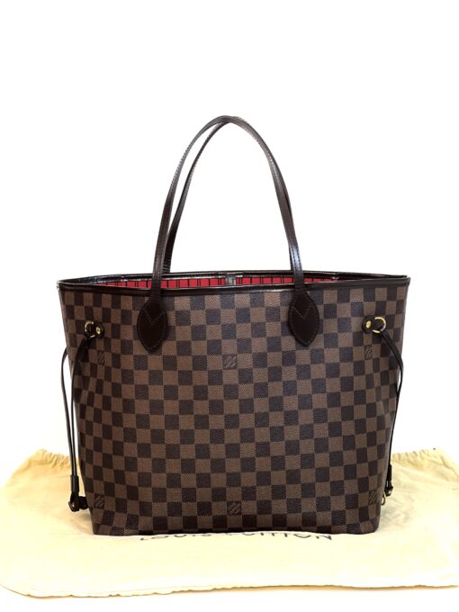 Louis Vuitton Neverfull Damier Ebene MM Cerise Red - Image 3