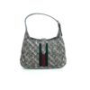 Gucci x Balenciaga Supreme Monogram Striped Logo Print Web Small Jackie 1961 Hobo Beige Ebony 17