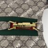 Gucci x Balenciaga Supreme Monogram Striped Logo Print Web Small Jackie 1961 Hobo Beige Ebony 21