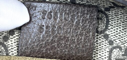 Gucci Supreme Monogram Calfskin Web Small Jackie 1961 Shoulder Bag Beige Brown Sugar - Image 12