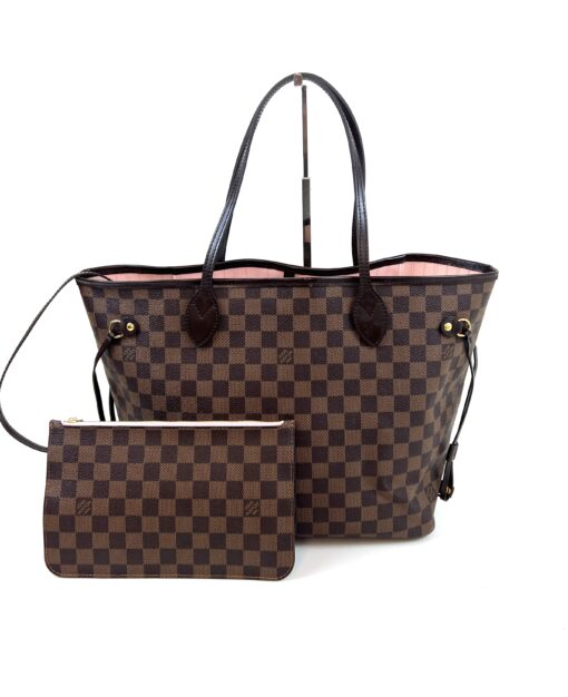 Louis Vuitton Neverfull Damier Ebene Canvas MM Pink - Image 3