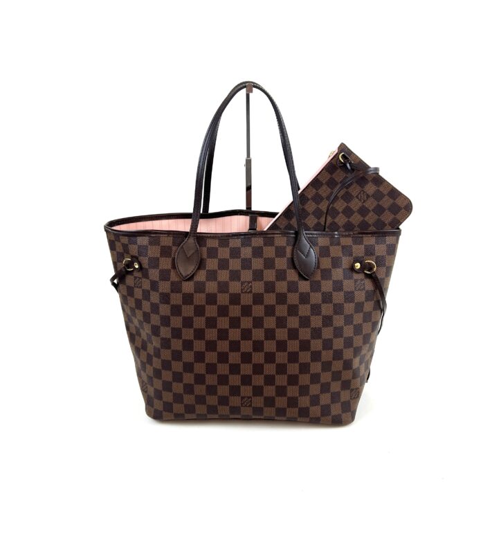 Louis Vuitton Neverfull Damier Ebene Canvas MM Pink - A