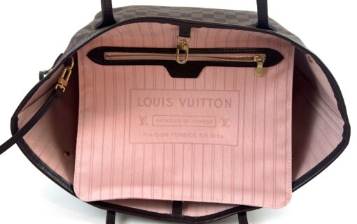 Louis Vuitton Neverfull Damier Ebene Canvas MM Pink - Image 18