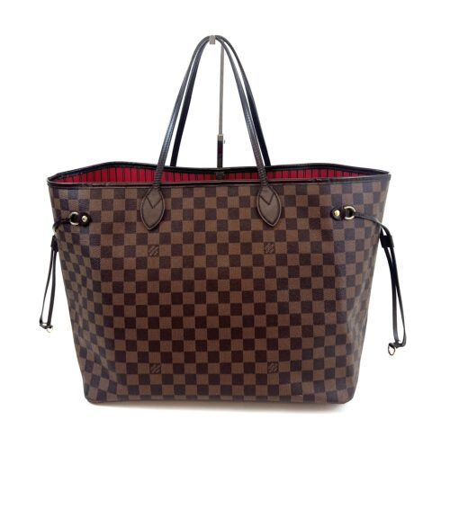 Louis Vuitton Neverfull Damier Ebene Canvas GM Cerise Red