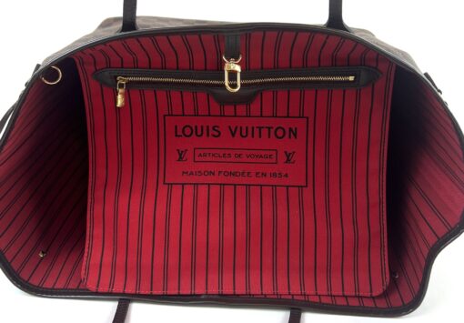 Louis Vuitton Neverfull Damier Ebene Canvas GM Cerise Red 13