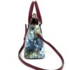 Gucci  Supreme Monogram Blooms Small Zip Top Tote Beige Blue Navy Hibiscus Red 15