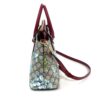 Gucci  Supreme Monogram Blooms Small Zip Top Tote Beige Blue Navy Hibiscus Red 13
