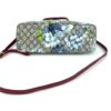 Gucci  Supreme Monogram Blooms Small Zip Top Tote Beige Blue Navy Hibiscus Red 12