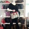 Gucci  Supreme Monogram Blooms Small Zip Top Tote Beige Blue Navy Hibiscus Red 4