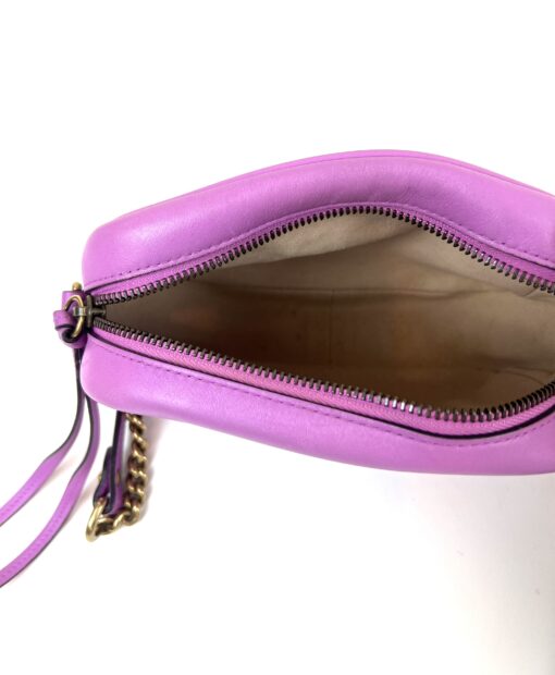 Gucci Marmont Mini Crossbody Candy Mousse Pink/Purple Gold Hardware 16