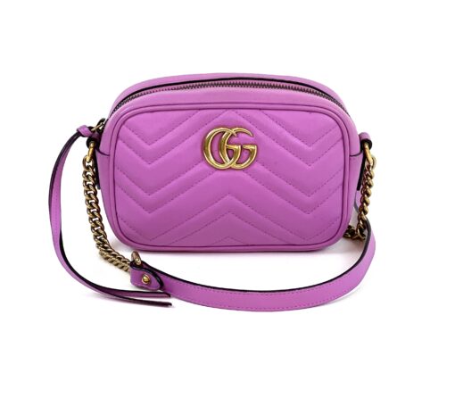 Gucci Marmont Mini Crossbody Candy Mousse Pink/Purple Gold Hardware