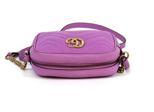 Gucci Marmont Mini Crossbody Candy Mousse Pink/Purple Gold Hardware 5