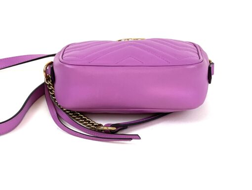 Gucci Marmont Mini Crossbody Candy Mousse Pink/Purple Gold Hardware 6