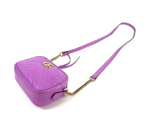 Gucci Marmont Mini Crossbody Candy Mousse Pink/Purple Gold Hardware 4