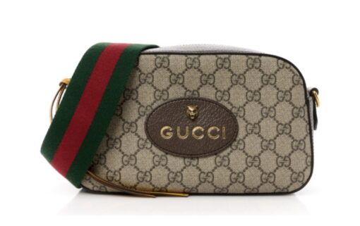 Gucci Supreme Monogram Web Neo Vintage Shoulder Bag Beige New Acero Crop