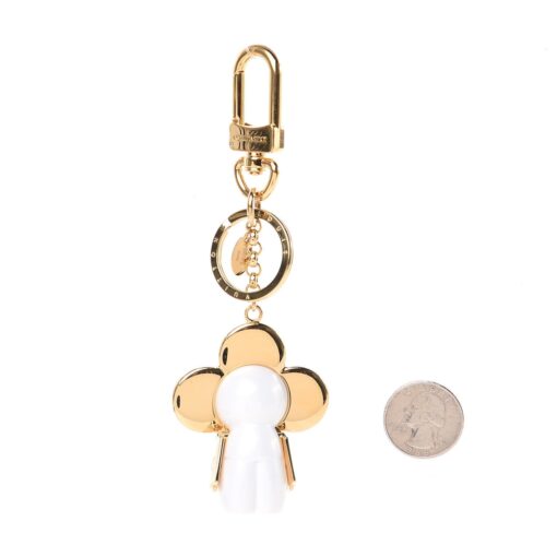 Louis Vuitton Strass Vivienne Winter Bag Charm Key Holder Gold - Image 3