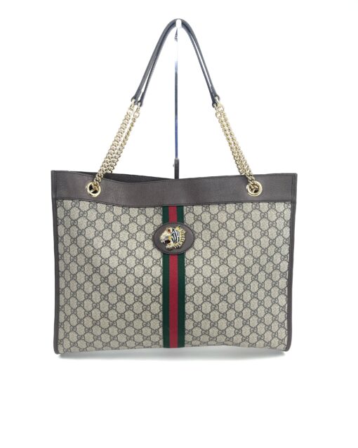 Gucci Supreme Monogram Large Rajah Chain Tote Beige New Acero