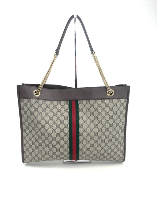 Gucci Supreme Monogram Large Rajah Chain Tote Beige New Acero - Image 5