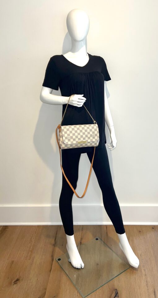 Louis Vuitton Damier Azur Canvas Favorite MM Crossbody - Image 3