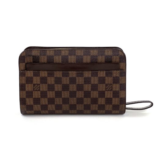 Louis Vuitton Damier Ebene Canvas Saint Louis Clutch Pochette Wristlet