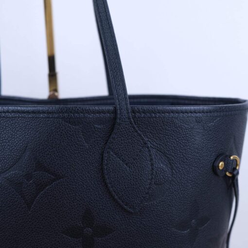 Louis Vuitton Neverfull MM Black Empreinte and Pouch 11