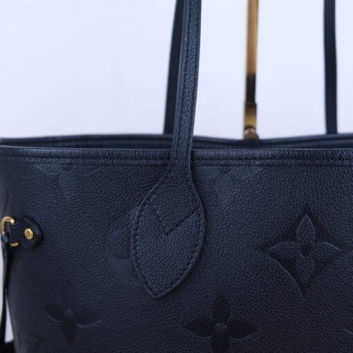 Louis Vuitton Neverfull MM Black Empreinte and Pouch 10