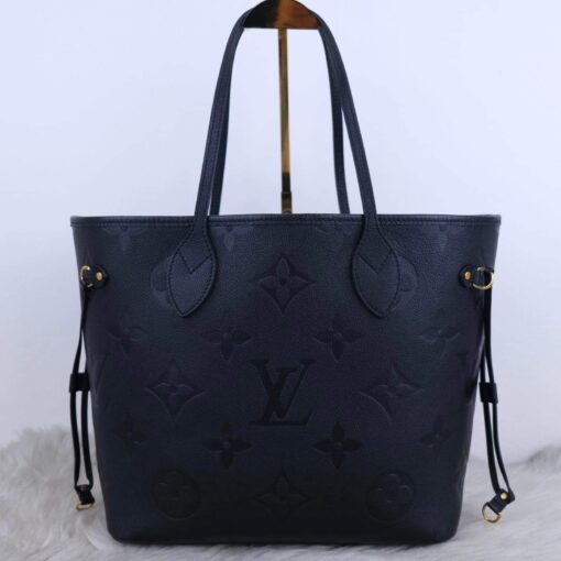 Louis Vuitton Neverfull MM Black Empreinte and Pouch 4