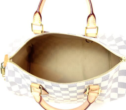 Louis Vuitton Damier Azur Canvas Speedy 30 Satchel Handbag 7